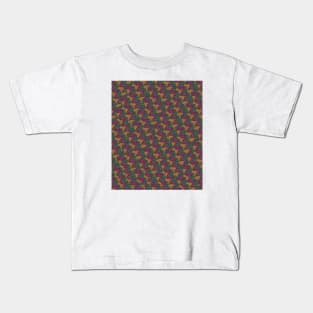 Triangles Lines and Dots Pattern Kids T-Shirt